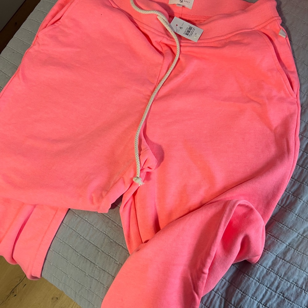 BNWT M Lou & grey - bright orange / pink sweatpants